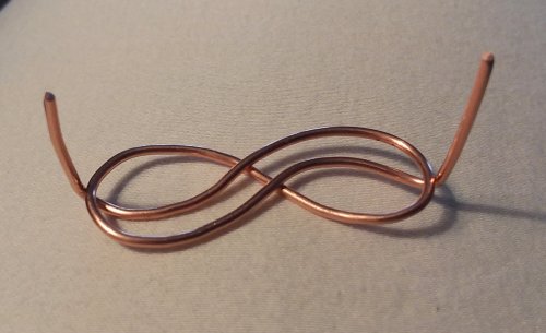 Linda Gale's Echo 8 Link - , Contemporary Wire Jewelry, Lashing, Wire Lashing, Loops, Wire Loop, Wrapped Wire Loop, Wire ends bent down